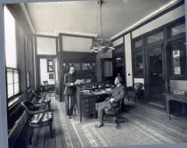Interior of the president's office of the Worcester Bank  on Foster Street